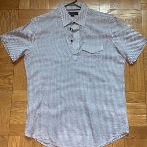Gingham style polo. Super lightweight. Lightly worn.